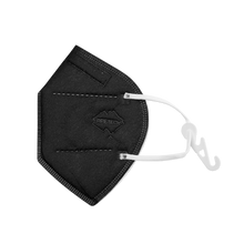 Load image into Gallery viewer, Australian Made Black P2 4-Layer Face Mask with Earloops - 25 Pack