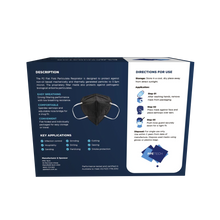 Load image into Gallery viewer, Australian Made Black P2 4-Layer Face Mask with Earloops - 100 Pack